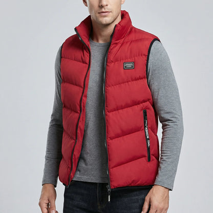 Gilet matelassé pour homme avec col montant et fermeture éclair 4