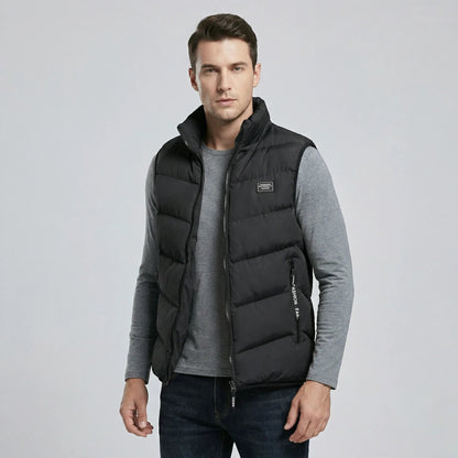 Gilet matelassé pour homme avec col montant et fermeture éclair 5