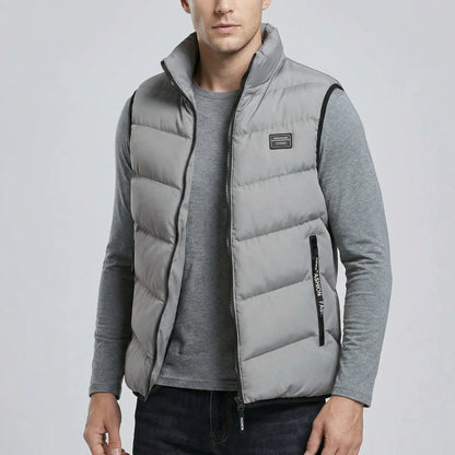 Gilet matelassé pour homme avec col montant et fermeture éclair 7