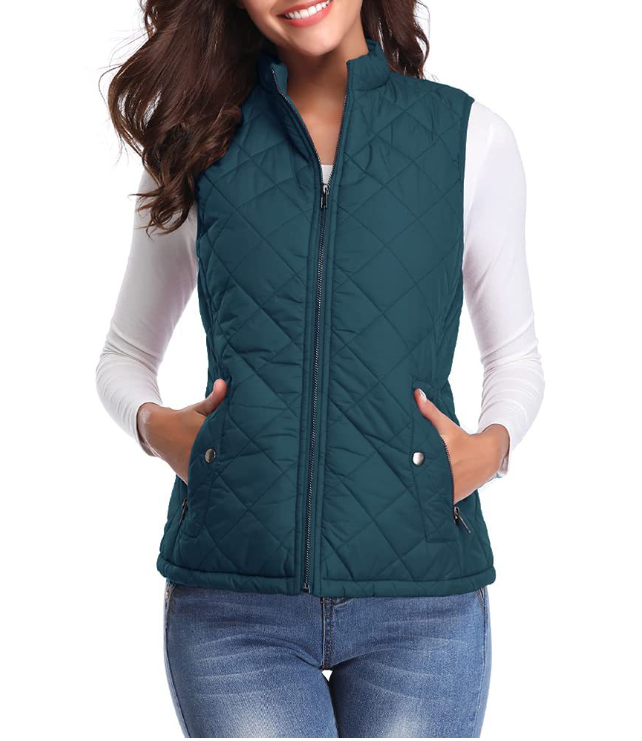 Gilet matelassé zippé pour femme 11