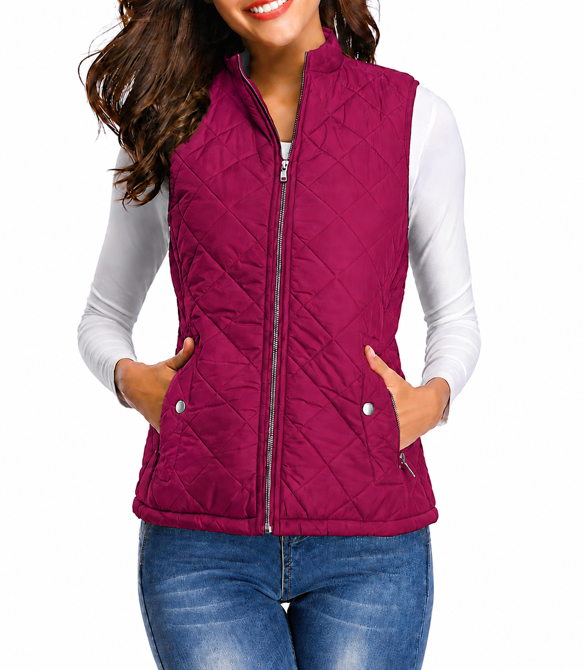 Gilet matelassé zippé pour femme 12