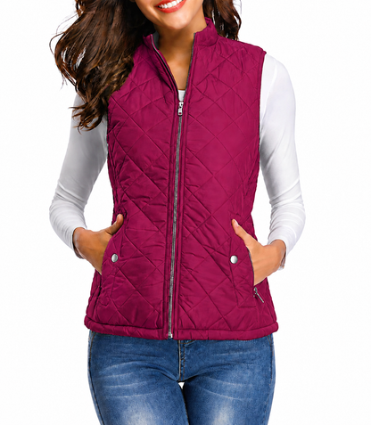 Gilet matelassé zippé pour femme 12