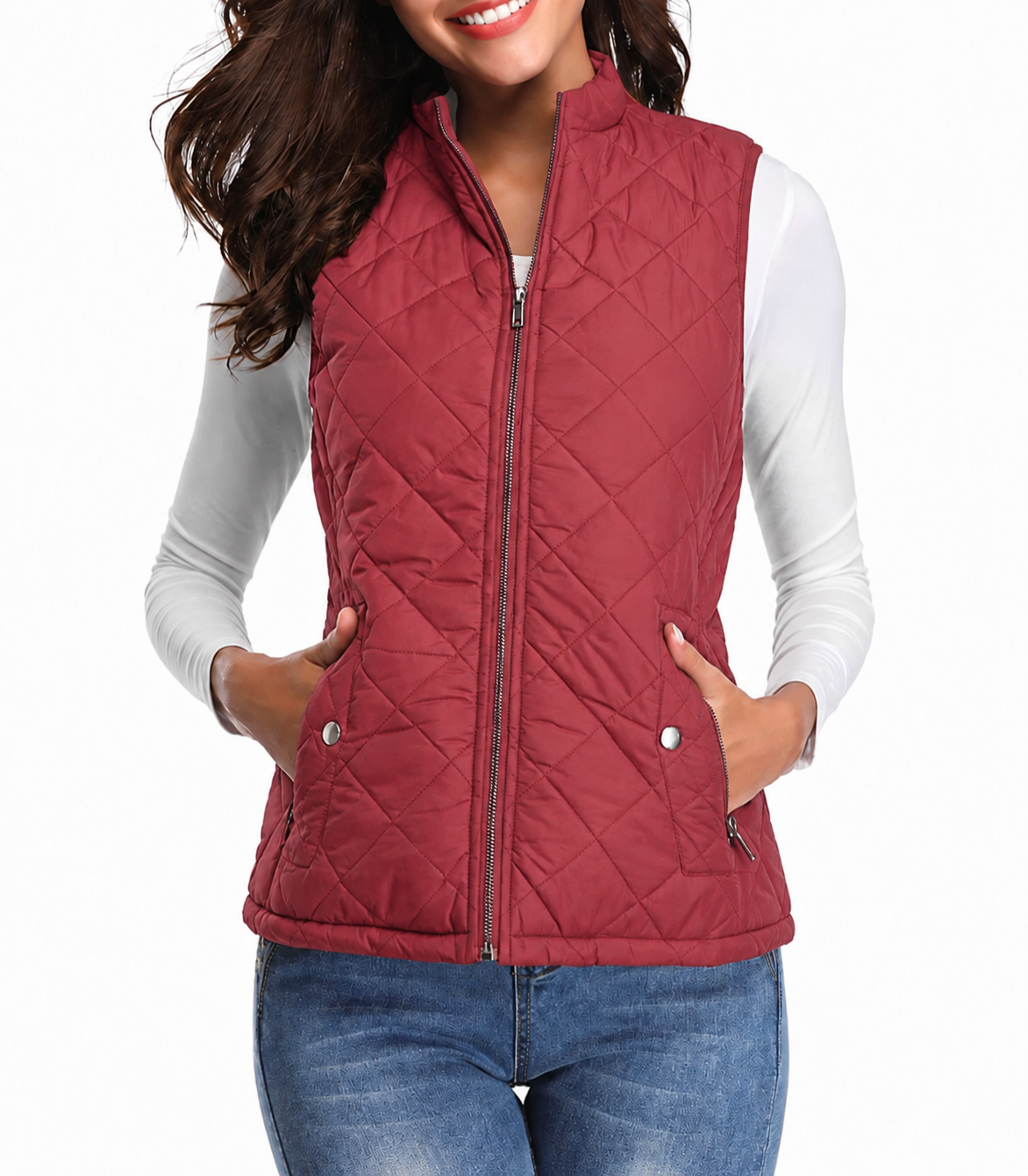 Gilet matelassé zippé pour femme 13