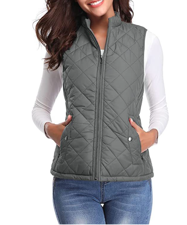 Gilet matelassé zippé pour femme 2