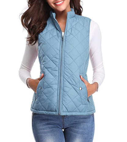Gilet matelassé zippé pour femme 4