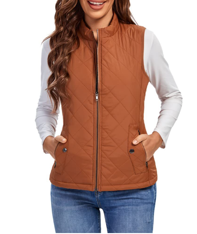 Gilet matelassé zippé pour femme 6