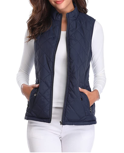 Gilet matelassé zippé pour femme 8