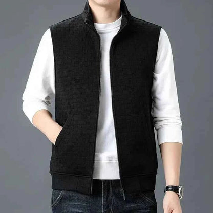 Gilet sans manches zippé texturé pour homme 4
