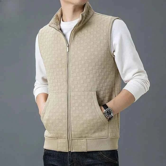 Gilet sans manches zippé texturé pour homme 5