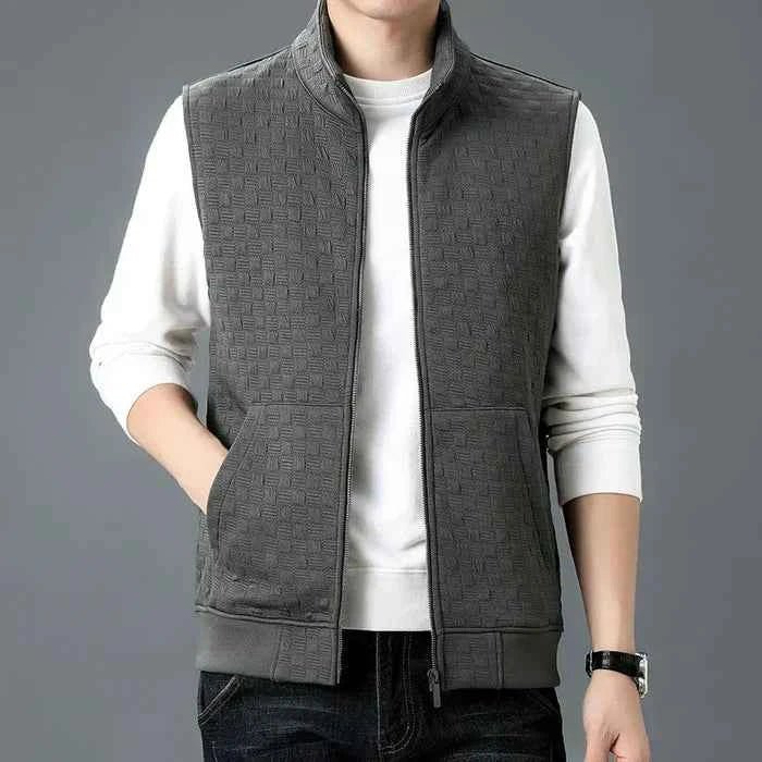 Gilet sans manches zippé texturé pour homme 6