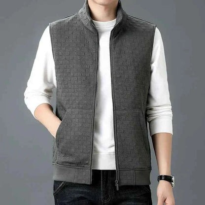 Gilet sans manches zippé texturé pour homme 6