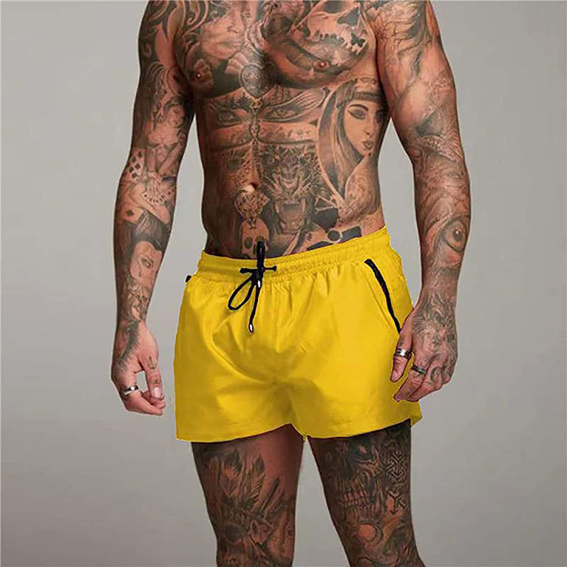 Homme Short de bain à taille élastique et cordon de serrage 2