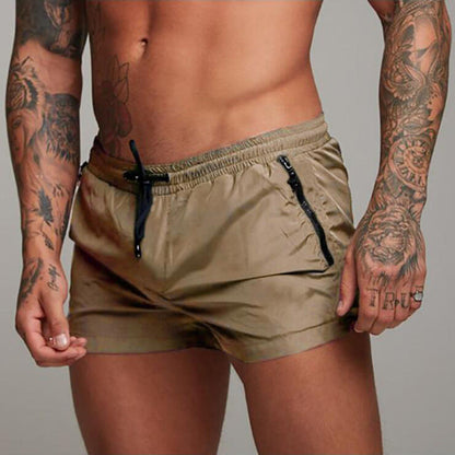 Homme Short de bain à taille élastique et cordon de serrage 3