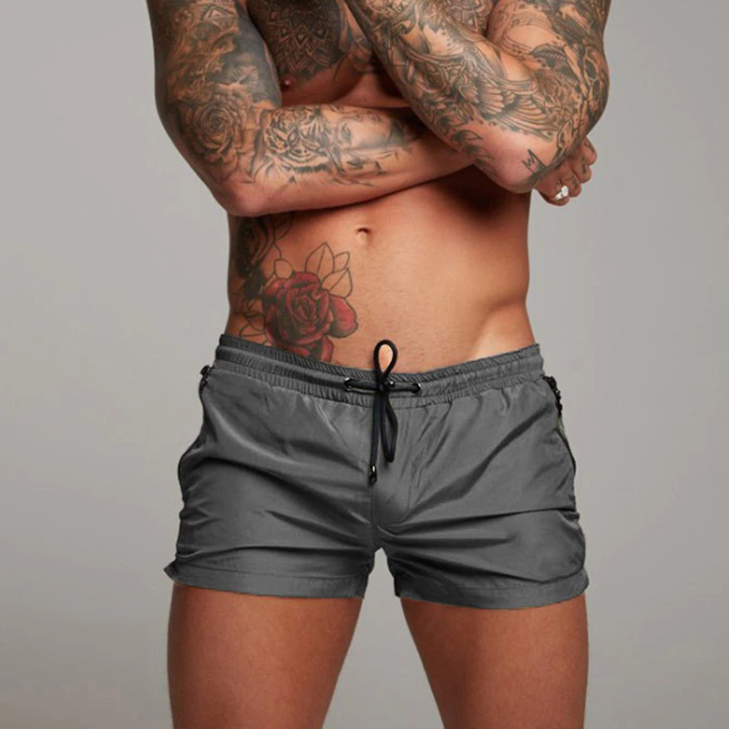 Homme Short de bain à taille élastique et cordon de serrage 4