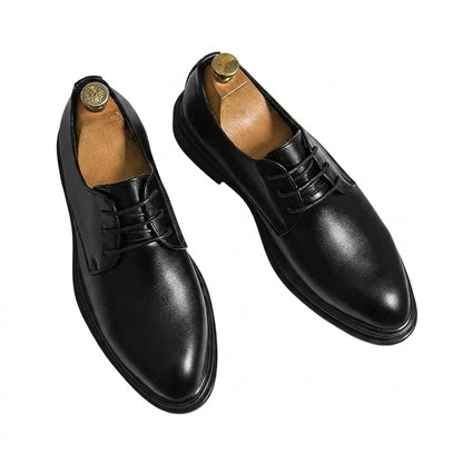 Hommes - Chaussures Derby à fini verni et semelles épaisses Noir Mat