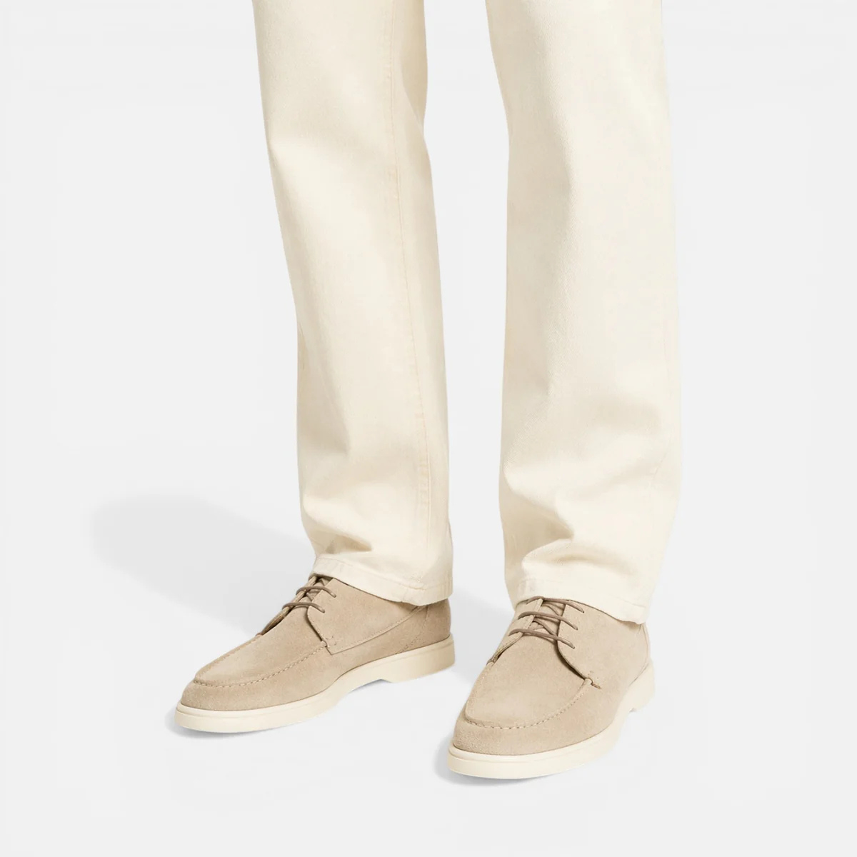Hommes - Chaussures à lacets avec coutures mocassin et semelles en caoutchouc 2