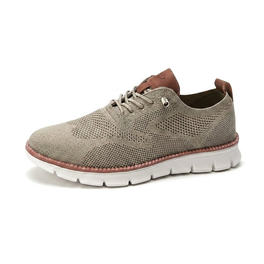 Hommes - Chaussures décontractées à lacets avec semelle rainurée et empiècements contrastés 1