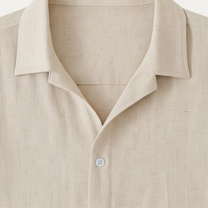 Hommes Ensemble Chemise à Manches Courtes et Pantalon à Cordon de Serrage 3
