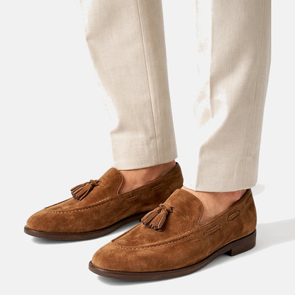 Hommes Mocassins à Glands avec Coutures sur le Plateau et Lacets Latéraux 2