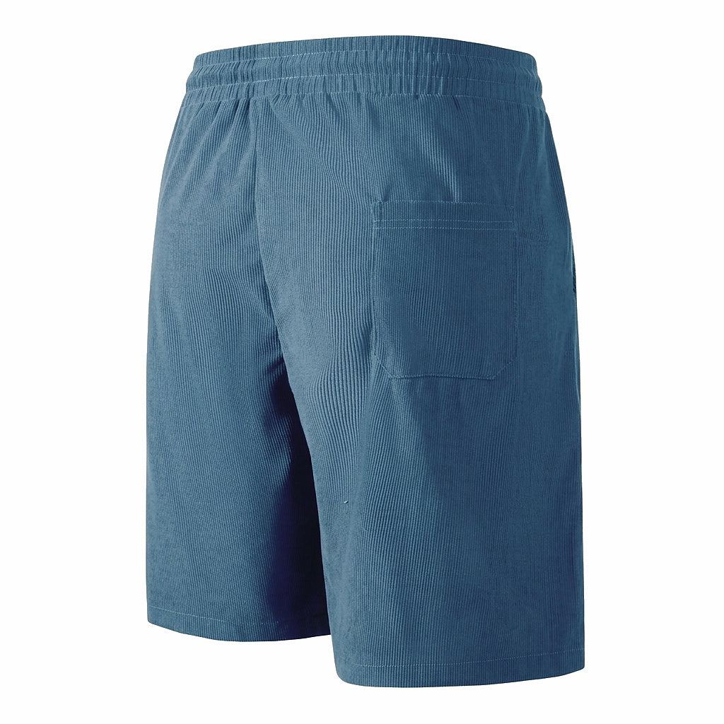 Hommes Shorts à cordon de serrage avec texture côtelée et étiquette 1