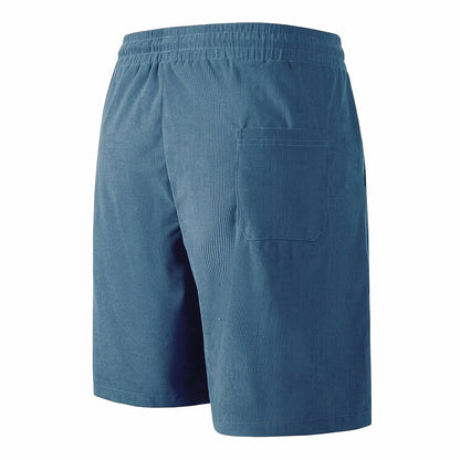 Hommes Shorts à cordon de serrage avec texture côtelée et étiquette 1