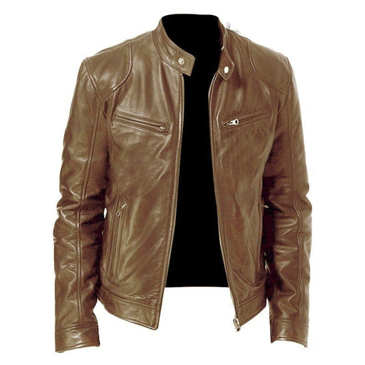 Veste pour homme avec fermeture zippée, col montant et multiples poches zippées