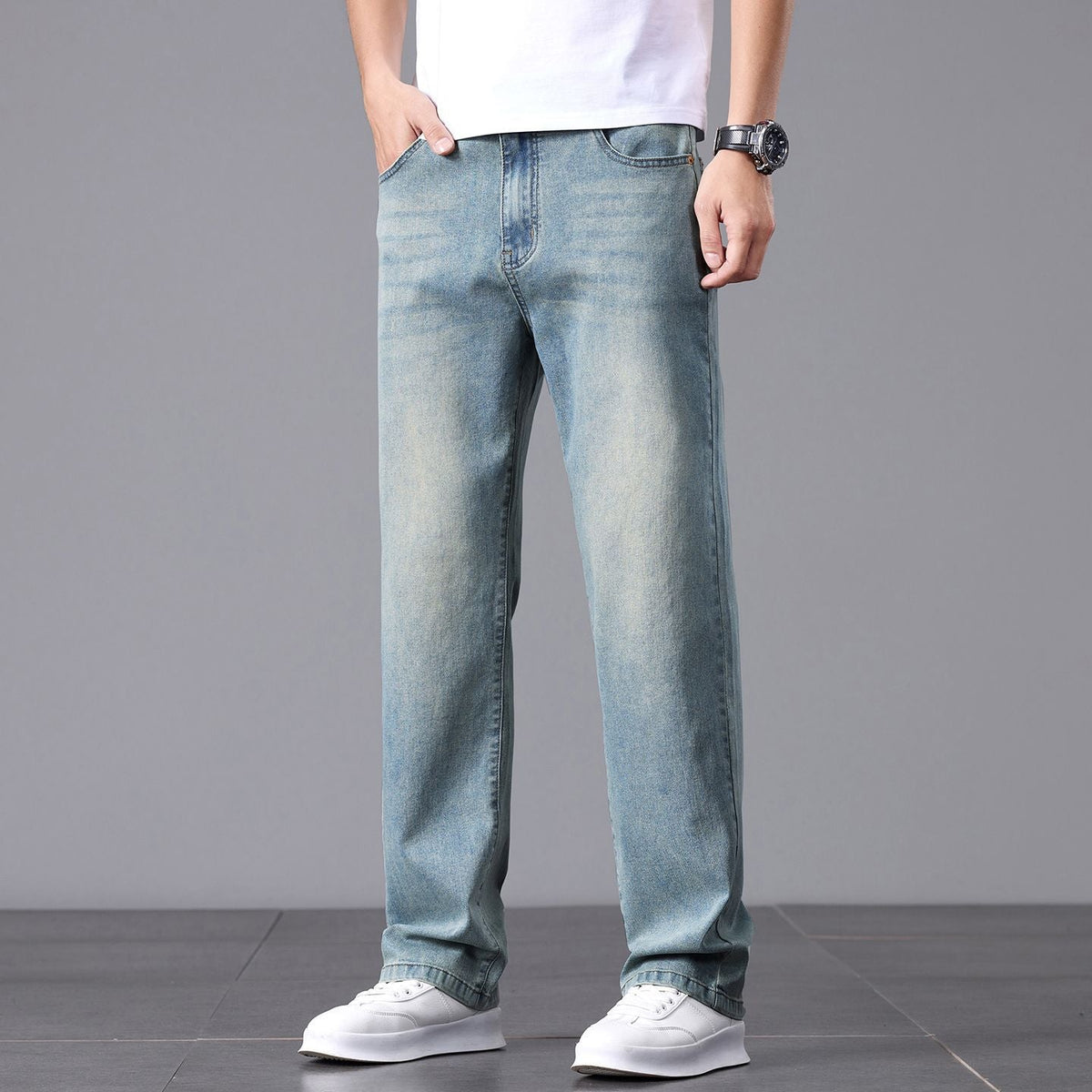 Jean droit coupe ample pour homme 2