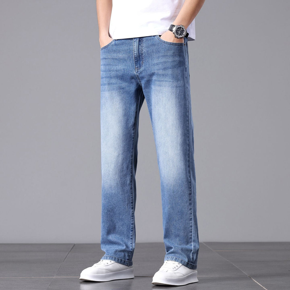 Jean droit coupe ample pour homme 4