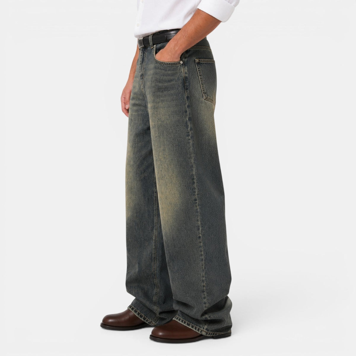 Jean large rétro pour homme 3