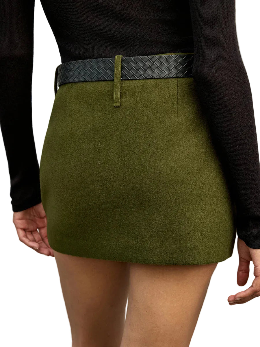 Jupe Femme Mini Taille Haute Avec Ceinture-Gigié