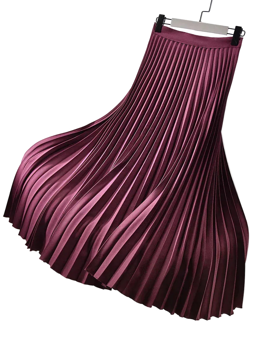 Jupe Femme Maxi Plissée-Gigié