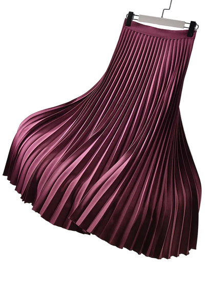 Jupe Femme Maxi Plissée-Gigié