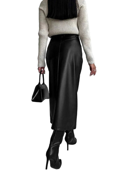 Jupe Midi Femme Fendue-Gigié