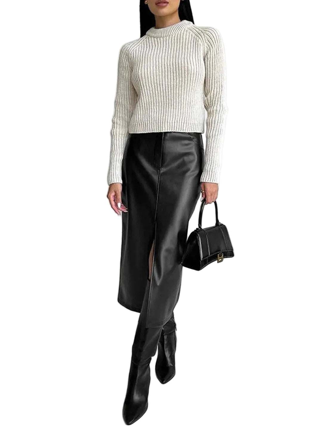 Jupe Midi Femme Fendue-Gigié