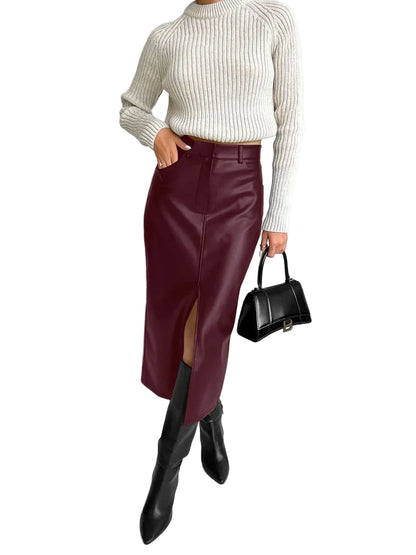 Jupe Midi Femme Fendue-Gigié