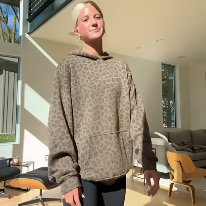 Sweat à capuche unisexe avec motif intégral et poche kangourou