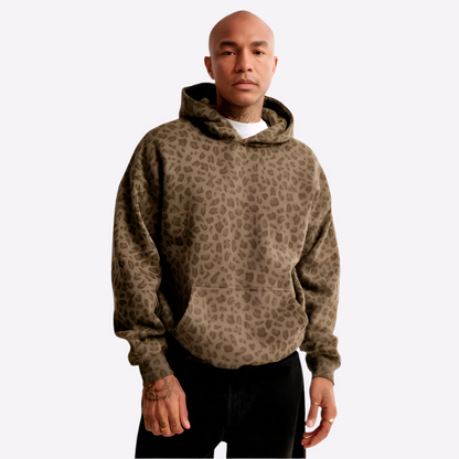 Sweat à capuche unisexe avec motif intégral et poche kangourou