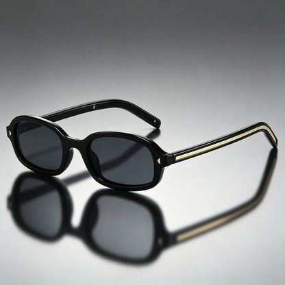 Lunettes de soleil unisexes à monture ovale écaille de tortue 2