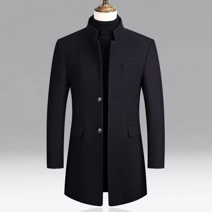 Manteau Homme Coupe Ajustée à Col Montant 3
