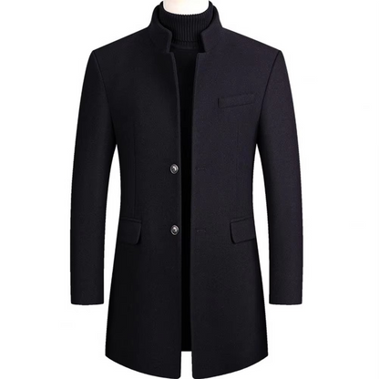 Manteau Homme Coupe Ajustée à Col Montant 4