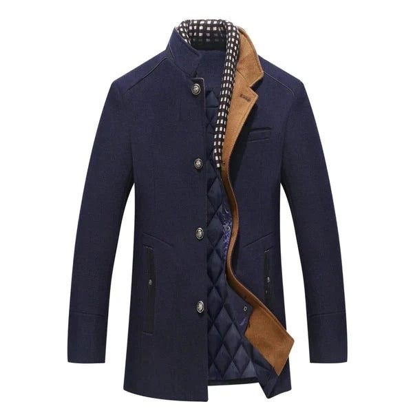 Manteau Hiver Homme Laine Élégant & Doublure Matelassée-Gigié