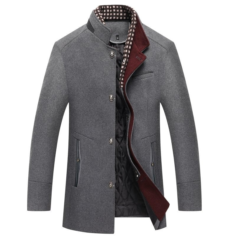 Manteau Hiver Homme Laine Élégant & Doublure Matelassée-Gigié