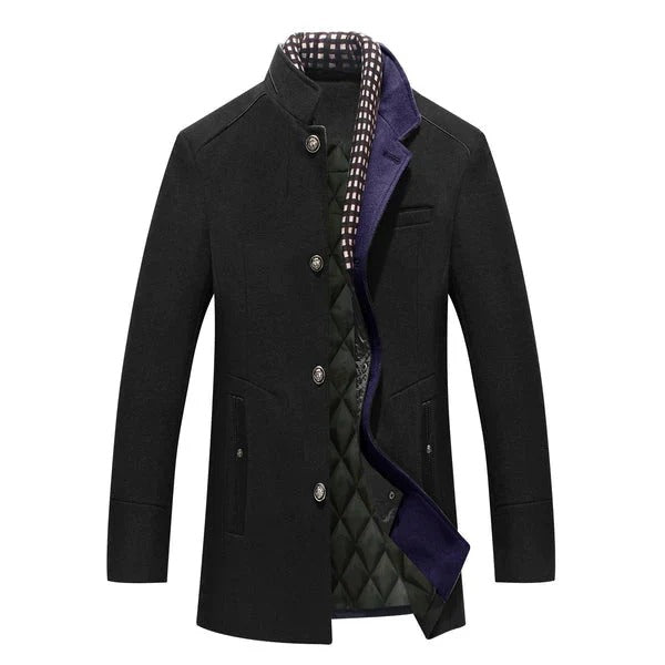 Manteau Hiver Homme Laine Élégant & Doublure Matelassée-Gigié