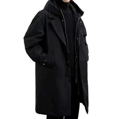 Manteau Long Homme Matelassé & Capuche Déperlante Hiver-Gigié