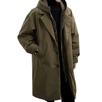 Manteau Long Homme Matelassé & Capuche Déperlante Hiver-Gigié