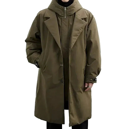 Manteau Long Homme Matelassé & Capuche Déperlante Hiver-Gigié