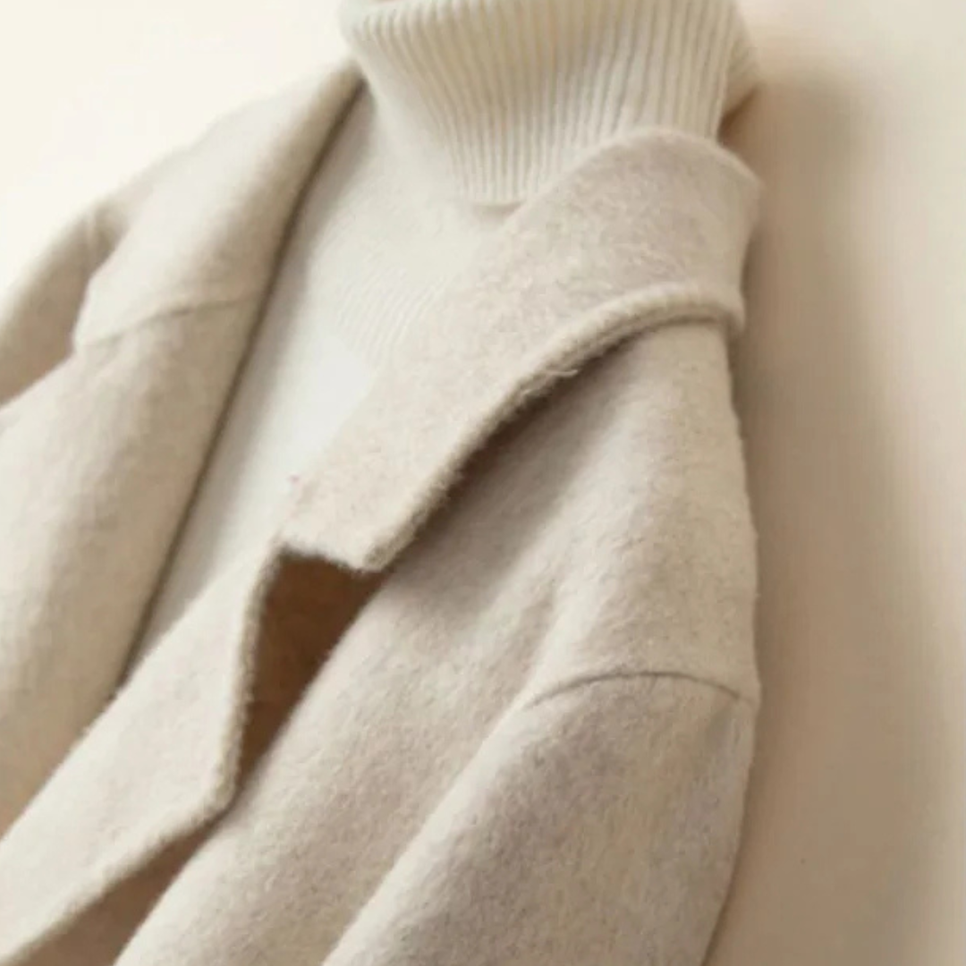 Manteau court pour femme avec revers et boutons 12