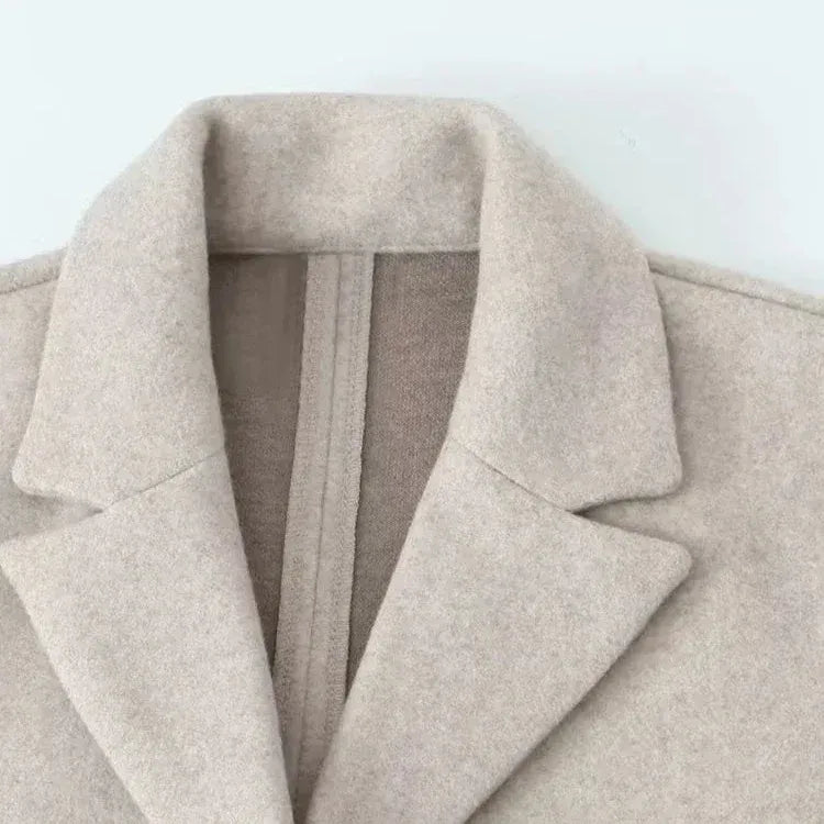 Manteau long en mélange de laine pour femme 10