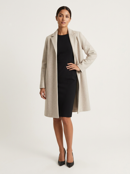 Manteau long en mélange de laine pour femme 4