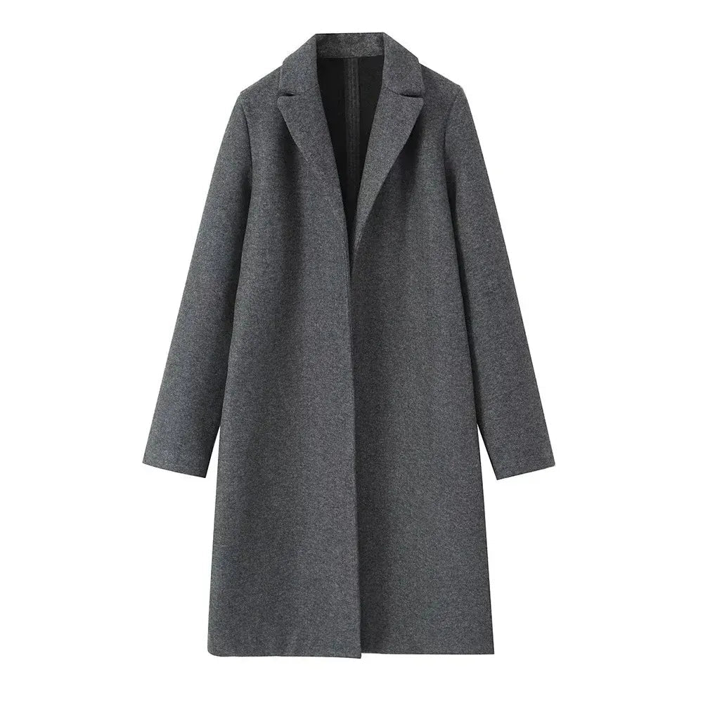 Manteau long en mélange de laine pour femme 6